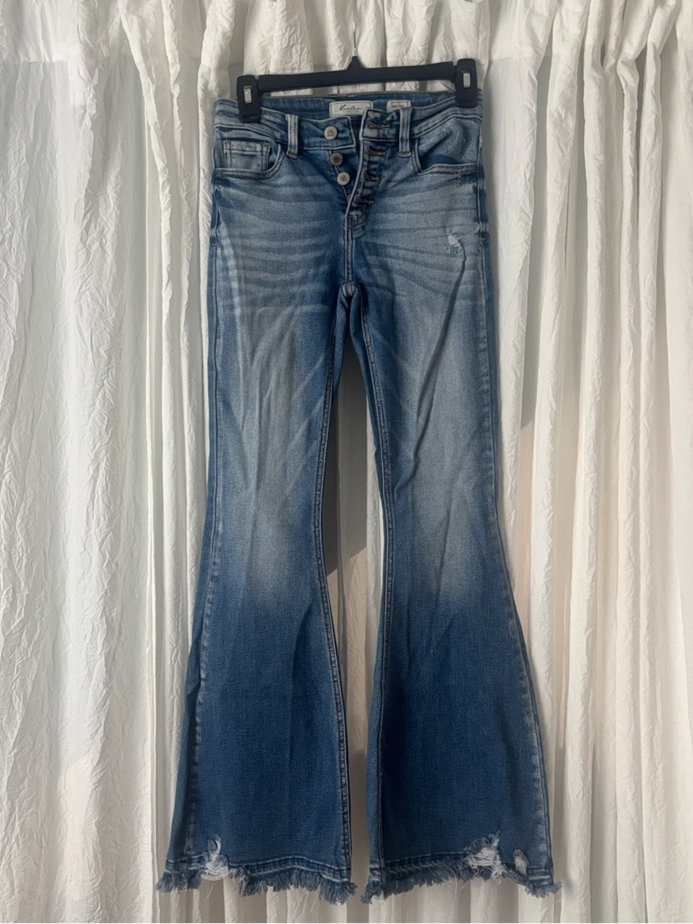 KanCan Medium Blue High-Rise Flared Jeans